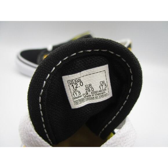 Vans "Off The Wall" Youth Size 12K Sunflower Print Low Top Shoes Skate Lace Up - Picture 5 of 5